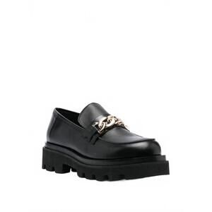 NEW ALOHAS women's track leather loafers in black